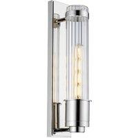 Netlighting Wellington 1 Light Wall Light Polished Chrome IP44 in Grey