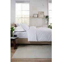 The Lyndon Company Peninsula Luxurious 1000 Thread Count Sateen Cotton Fitted Sheet in White | Size: Super King Fitted