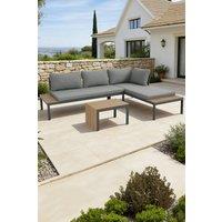 More4Homes Tampa Garden Corner Sofa Outdoor Sofa Set with Table in Grey