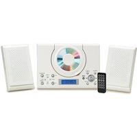 Grouptronics HIFI with CD Player Radio & AUX IN Socket For Connecting Phone MP3 Player Tablet or IPod in White
