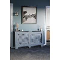 Home Discount Vida Designs Oxford Radiator Cover MDF 820 x 1520 x 190 mm in Dark Grey