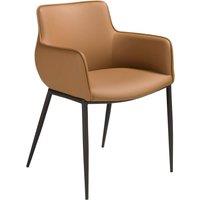 Angel Cerda Brown leatherette chair in Tan