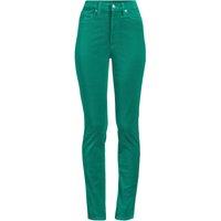 Lands' End Women's Petite Slim Leg Velvet Jeans, High Waisted in Emerald | Size: 12