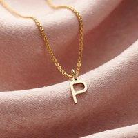 Posh Totty Designs Women's Yellow Gold Plated Letter Initial Necklace