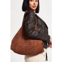 Barneys Originals Women's Tan Cow Suede Bag