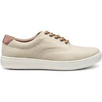 Hotter Men's 'Rowan' Dual-Fit Canvas Shoes in Light Sand | Size: 8