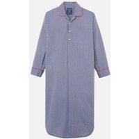 British Boxers Men's Winchester Stripe Crisp Cotton Nightshirt in Navy | Size: Medium