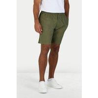 Raging Bull Men's Stretch Waist Linen Short in Olive | Size: 5XL