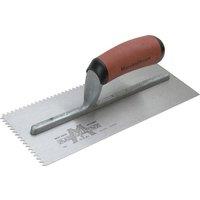 Marshalltown M701Sd V 3/16In Notched Trowel Durasoft Handle 11 X 4.1/2In in Red