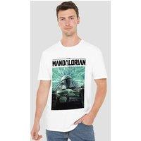 Star Wars - The Mandalorian The Mandalorian Star Wars Mandalorian Hyperspeed T-Shirt, White | Size: 4XL