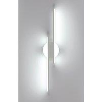Pheashine White LED Wall Light, 24W 6500K Cool White, Modern Linear Indoor