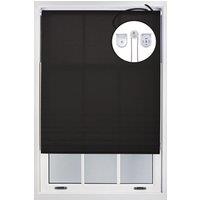 Furnished Black Daylight Roller Blinds with Metal Fittings - Trimmable Window Shade | Size: 120 cm width x 210 cm drop