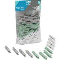 JVL Pack of 100 Plastic Pegs
