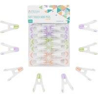 JVL Pack of 12 Soft Touch Mini Pegs