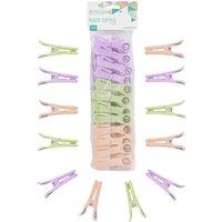 JVL Prism Pack of 24 Plastic Clip Pegs