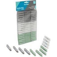JVL Pack of 36 Plastic Pegs