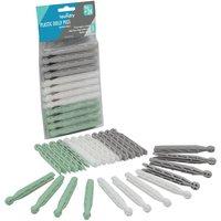JVL Pack of 24 Plastic Dolly Pegs