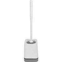 JVL Toilet Brush with TPR Bristles - Grey in White