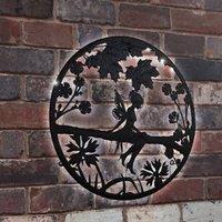 Garden Greatness Solar Fairy Wall Art Garden Light in Beige