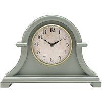 HOMETIME Broken Arch Mantel Clock Sage Green in Light Green