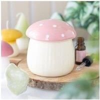 KDMD Pink Mushroom Ceramic Oil Burner-Aromatherapy Diffuser for Relaxation