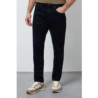 Burton Men's Blue Black Rinse Wash Stretch Slim Fit Jean in Dark Blue | Size: 34R