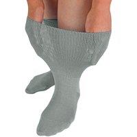 Dr.Socks Men's 1 Pack Extra Wide Bamboo Oedema Socks in Grey | Size: 6-8