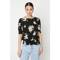 Dorothy Perkins Women's Shirred Hem Blouse in Floral | Size: 8