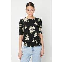 Dorothy Perkins Women's Shirred Hem Blouse in Floral | Size: 14