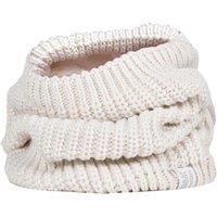 Heat Holders Women's Winter Warm Fleece Lined Chunky Knit Thermal Neck Warmer in Cream