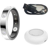 Obasyhig Women's Waterproof Health Monitoring Smart Ring - Size 7 in Silver