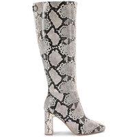 Carvela Women's 'Jackpot Knee' Snake Print Boots in Black | Size: 8