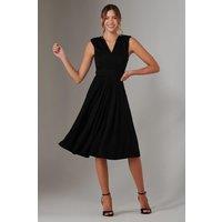 Jolie Moi Women's Plain Sleeveless Midi Dress in Black | Size: 10