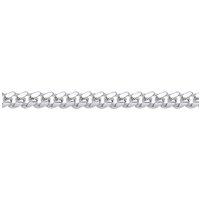 Jewelco London Women's Silver Miami Cuban Court Curb Link Chain Bracelet 5mm 7.5"