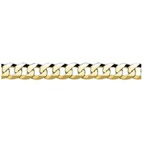 Jewelco London Women's Gold-plated Silver Diamond-cut Flat Curb Curb Chain Necklace in Gold | Size: 20 inches