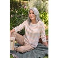 WoolOvers Women's Pastel Stripe Jumper | Size: XS