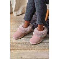 WoolOvers Women's Womens Short Sheepskin Slipper Boot in Light Pink | Size: 9