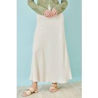 Yumi Women's Natural Viscose Maxi Skirt | Size: 8