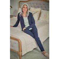 WoolOvers Women's Cashmere & Merino Luxe Lounge Joggers in Dark Navy | Size: 2XL