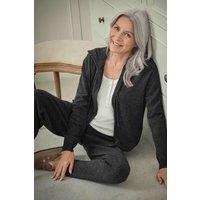 WoolOvers Women's Cashmere & Merino Luxe Lounge Hoodie in Dark Grey | Size: 2XL