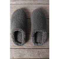 WoolOvers Women's Curly Sheepskin Mule in Grey | Size: 9