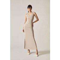 James Lakeland Women's Cream V-Neck Maxi Dress | Size: 10