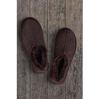 WoolOvers Men's Mens Suede & Sheepskin Short Boot in Chocolate | Size: 9