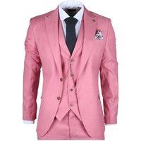 Infinity Leather Men's 3 Piece Tailored Fit Party Suit Race Day in Pink | Size: 52R