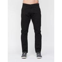 Duck&Cover Moretor Men's Slim-Fit Lightweight Stretch Canvas Chinos with Secure Penny Pocket in Black | Size: 32R