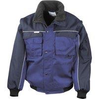 Result Men's Heavy Duty Zip-off Sleeves Pilot Jacket in Mid Blue | Size: XL