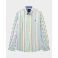 Crew Clothing Men's Willow Stripe Classic Fit Oxford Pink | Size: XL