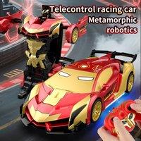 NIVOR Transformers Remote Control Transform Car RC Car & Robot for Age 3-12 in Red