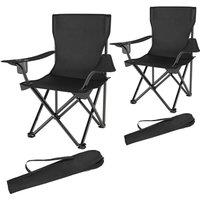 tectake Set Of 2 Camping Chairs Gil in Black