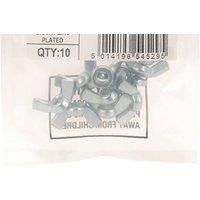 Unifix Wing Nuts UNI 5448 BZP M 8 x 1.25 Bag of 10 in Silver